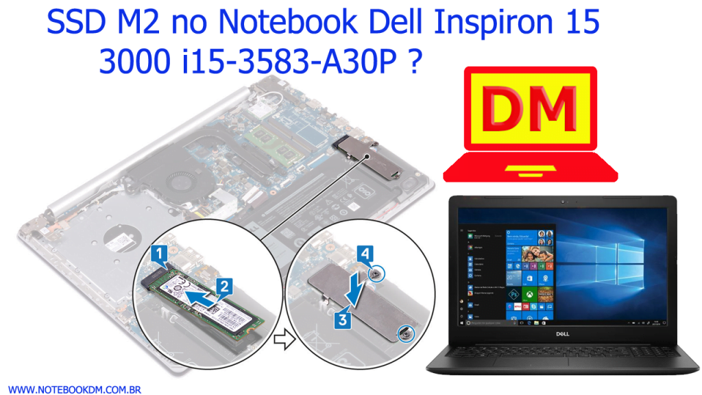 SSD M2 no Notebook Dell Inspiron 15 3000 i15-3583-A30P ? Tem Slot M.2