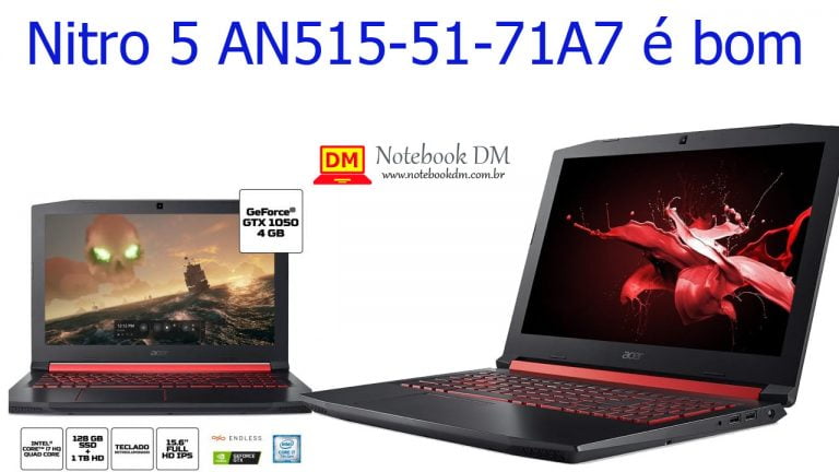 O Notebook Acer Nitro 5 AN515-51-71A7 é bom