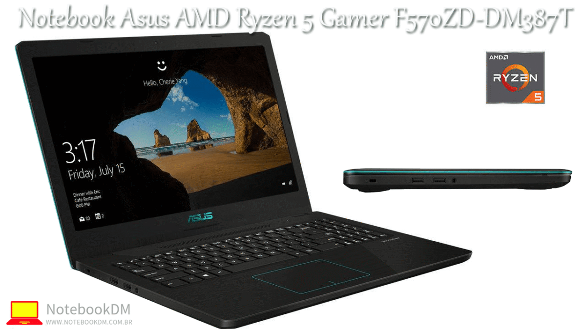 Notebook Asus AMD Ryzen 5 Gamer F570ZD-DM387T