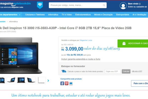 Notebook i15-3583-A30P é bom e vale muito a pena