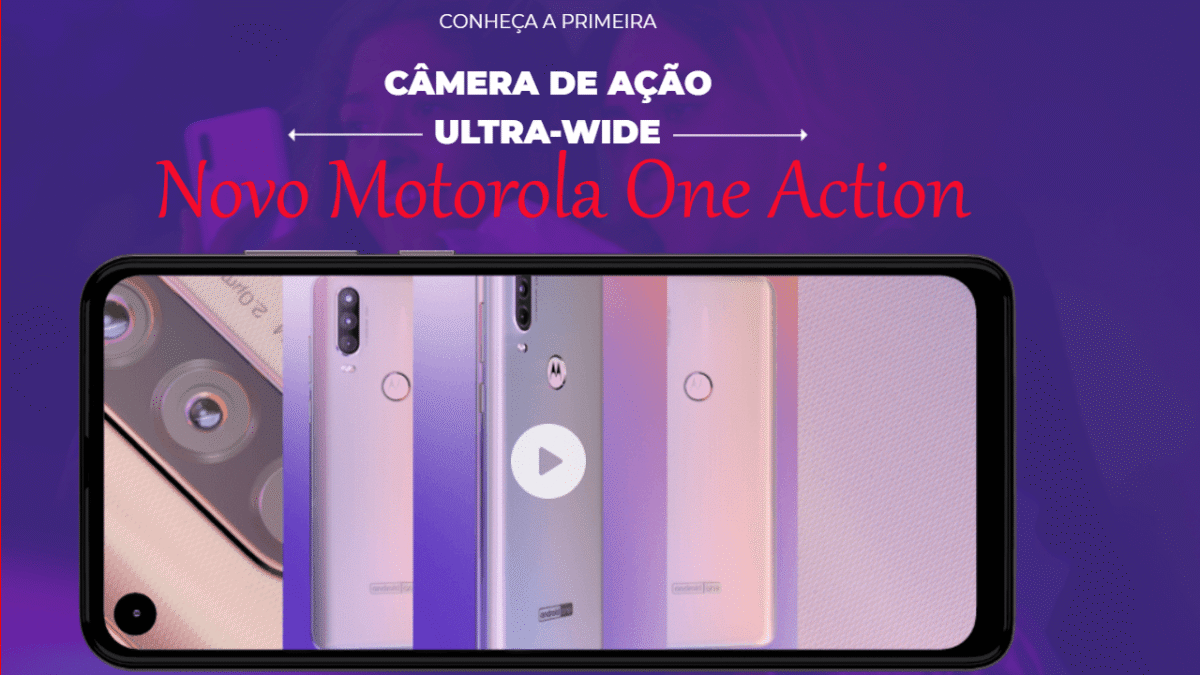 Novo Motorola One Action com câmera para vídeos de ação