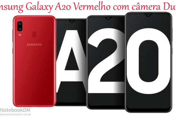 Samsung Galaxy A20 Vermelho com câmera Dupla