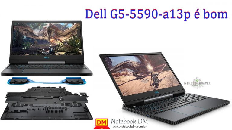 imagem ilustrativa do Dell G5-5590-a13p. O Dell G5-5590-a13p é um modelo de notebook Gamer, que é bom para rodar diversos jogos atuais.