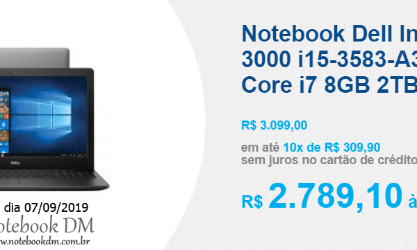 O Notebook Dell Inspiron i15-3583-A30P é bom para trabalhar