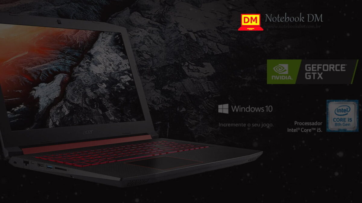 imagem ilustrativa do post Nitro 5 AN515-52-54AM é bom. Novo modelo do Acer Nitro 5 2019, que já pode ser encontrado no Brasil