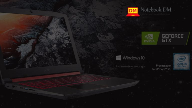 imagem ilustrativa do post Nitro 5 AN515-52-54AM é bom. Novo modelo do Acer Nitro 5 2019, que já pode ser encontrado no Brasil