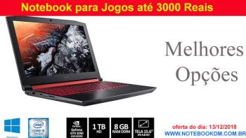imagem ilustrativa do post Notebook para Jogos até 3000 Reais