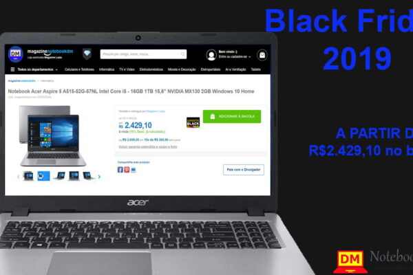 Notebook Acer A515-52G-57NL na Black Friday por apenas R$ 2.429,10 á vista !