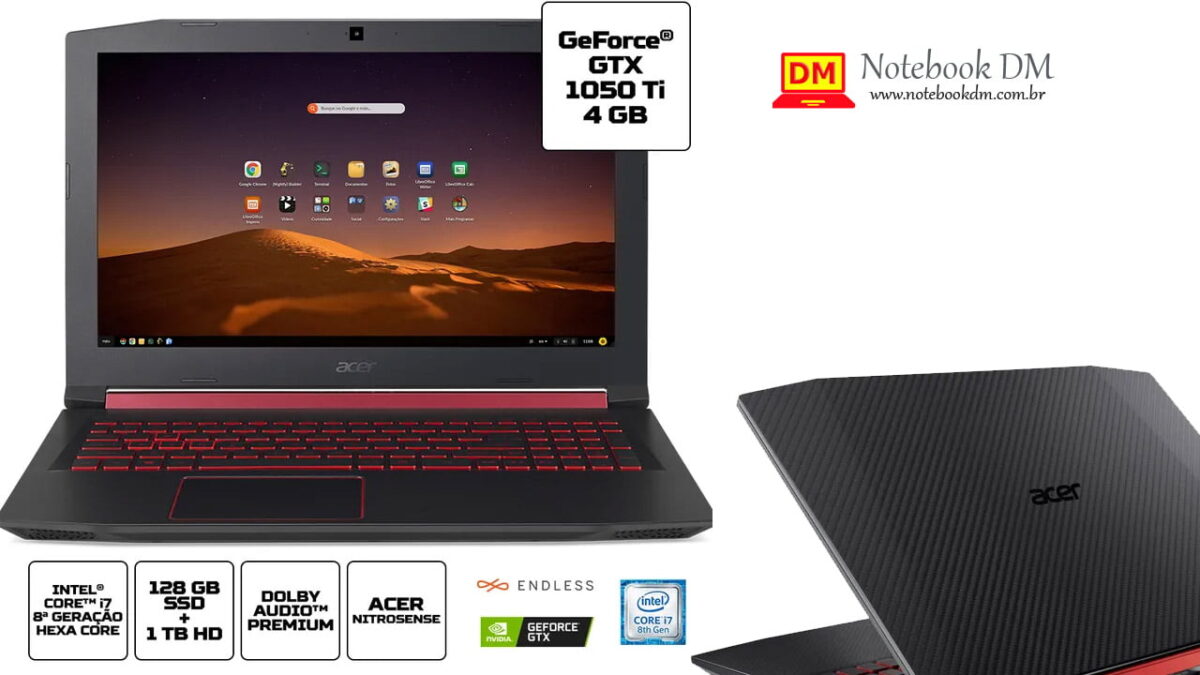 Notebook de entrada Acer Nitro 5 AN515-52-7974 é bom