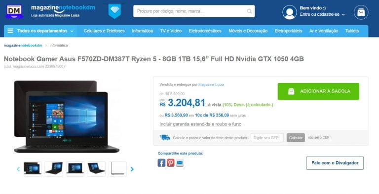 Notebook para Jogos com Preço de Black Friday