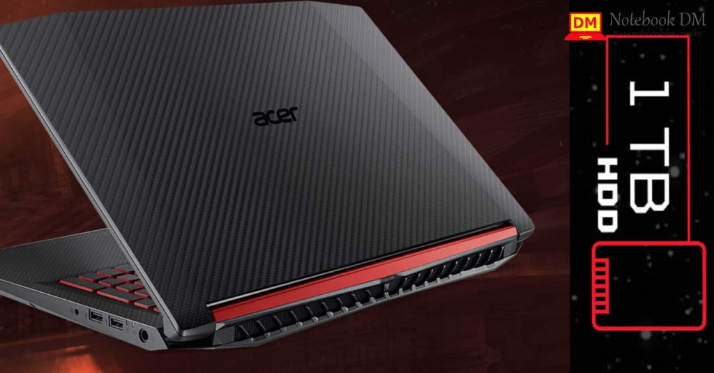 Acer Nitro 5 AN515-52-52BW COM GTX 1050 + Core I5 8ª Geração por R$ 3.509,09 com AME 5 Notebook Gamer Acer Nitro 5 AN515-52-52BW