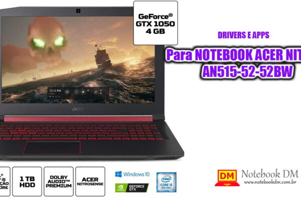 Driver Acer Nitro 5 AN515-52-52BW Vídeo Rede Som