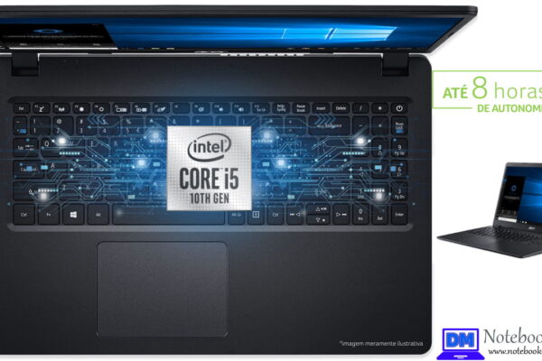 Notebook Acer Aspire 3 A315-54-53WJ com Processador Intel da Décima Geração