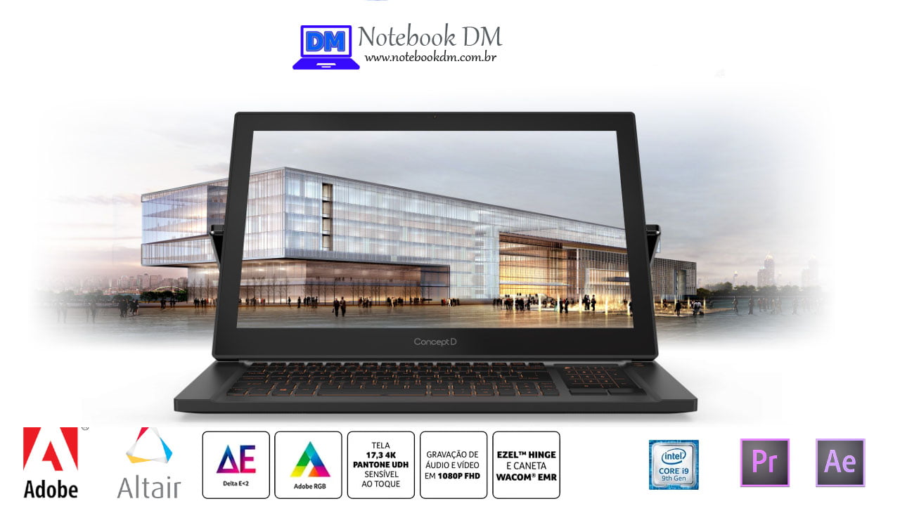 Melhor Notebook da Acer em 2020 ? Confira o super Notebook ConceptD 9 CN917-71-90CX !