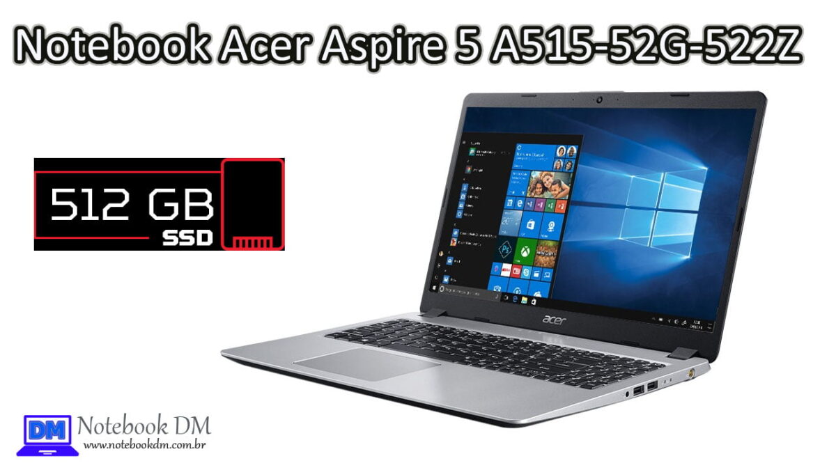 imagem ilustrativa do Notebook Acer Aspire 5 A515-52G-522Z
