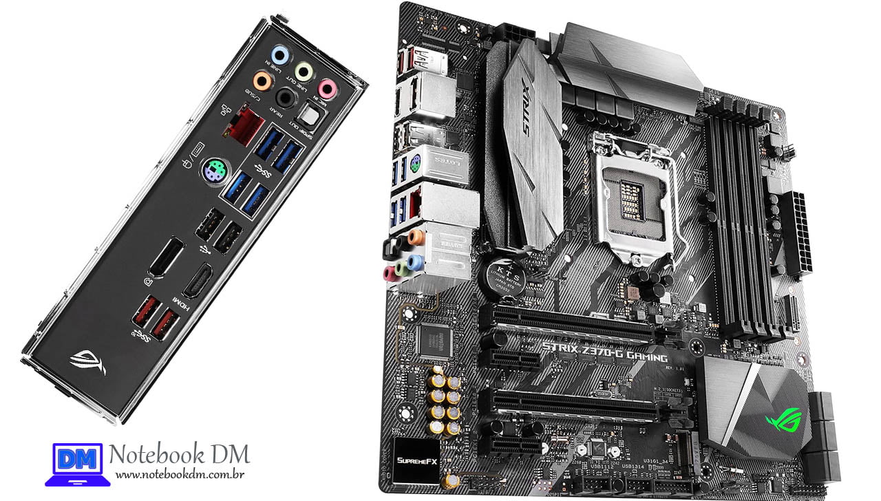 Placa Mãe Asus Z370-G Strix Gaming com Socket LGA 1151 e muito mais