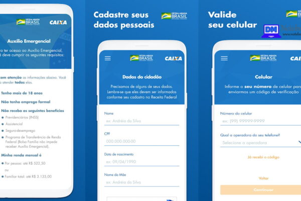 Aplicativo auxílio emergencial para se cadastrar no benefício de R$ 600