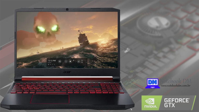 Notebook Gamer Acer Nitro 5 AN515-54-56SA com GTX 1650 e SSD M.2 NVME