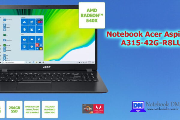 Notebook Acer A315-42G-R8LU é bom para trabalhar com projetos gráficos, além de rodar Jogos atuais !