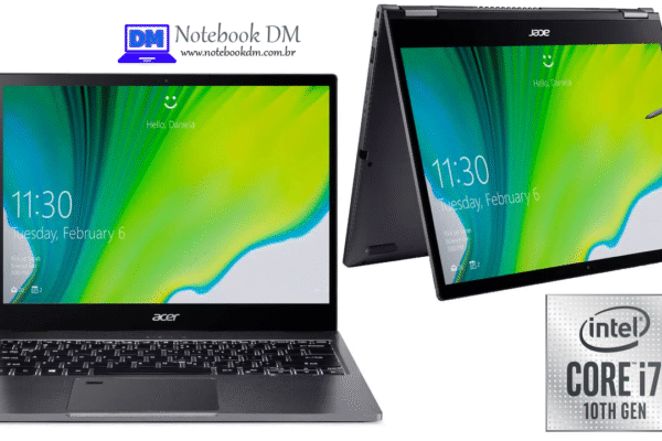 Notebook 2 em 1 Acer Spin 5 SP513-54N-743J com Processador Intel da Décima Geração e muito mais !