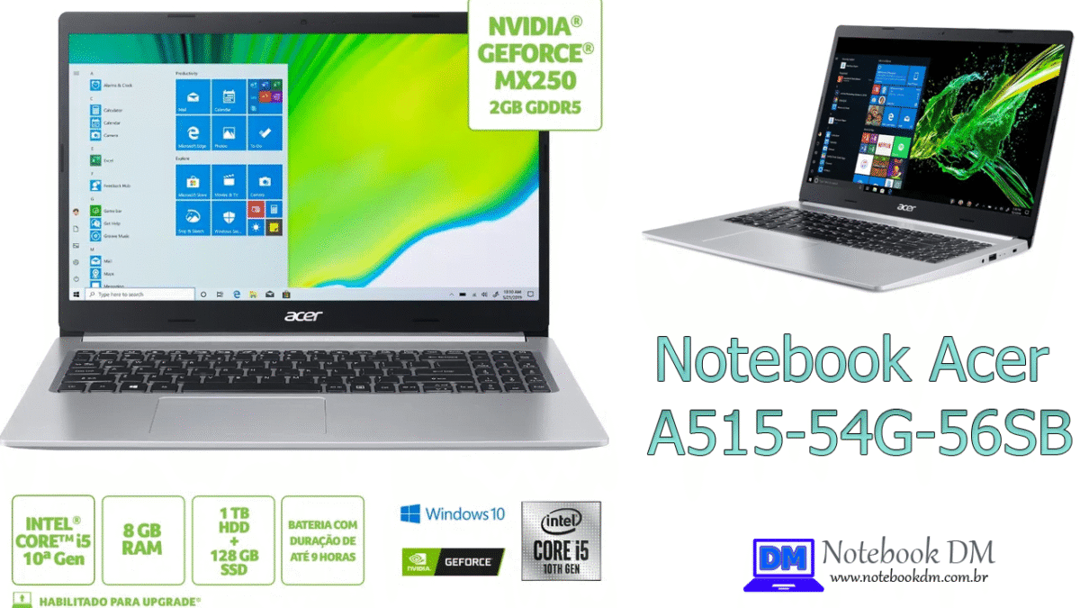 Notebook Acer A515-54G-56SB é bom para trabalhar com projetos gráficos de modelagem 3D e muito mais !