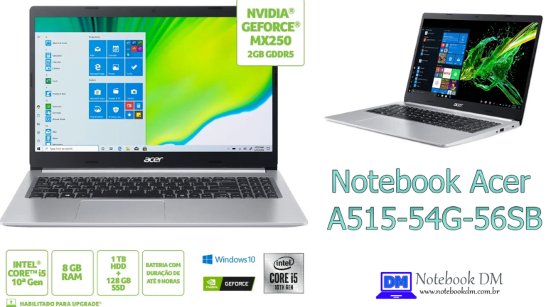 Notebook Acer A515-54G-56SB é bom para trabalhar com projetos gráficos de modelagem 3D e muito mais !