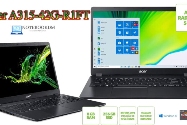 Notebook Acer A315-42G-R1FT é um Modelo intermediário para trabalhos gráficos e para rodar Jogos atuais !