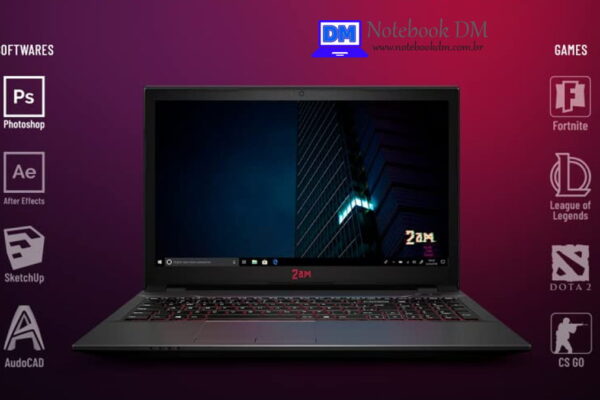 Notebook 2AM E550 Ci38256GBW10: Um Notebook Gamer de entrada para rodar diversos jogos em Resolução Full HD !