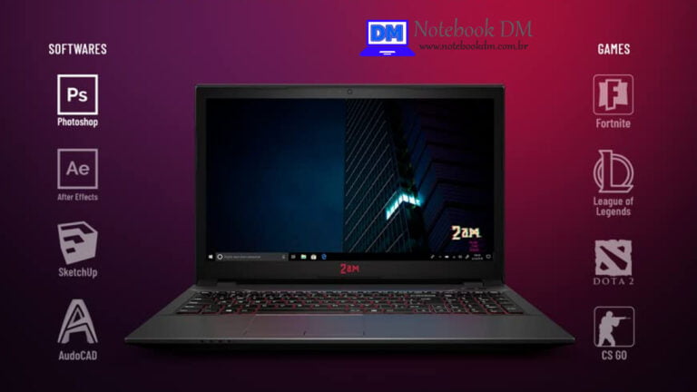 Notebook 2AM E550 Ci38256GBW10: Um Notebook Gamer de entrada para rodar diversos jogos em Resolução Full HD !