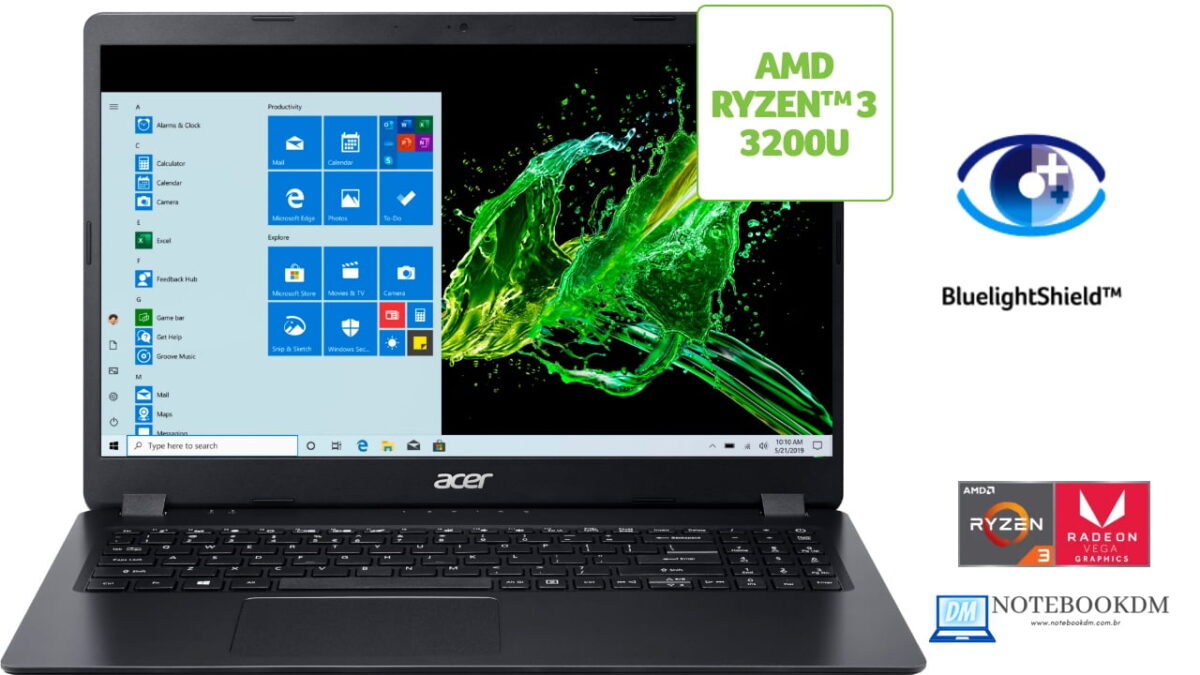 Notebook Acer A315-42-R5W8 é um Modelo básico para trabalhar com diversas tarefas diárias !