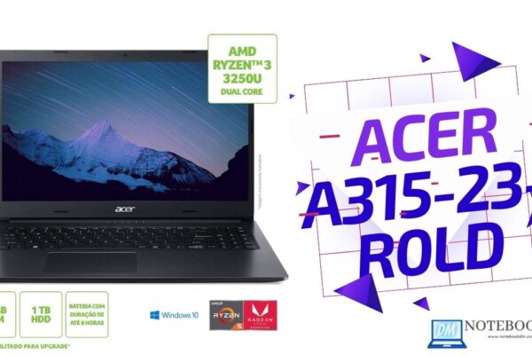 Notebook Acer Aspire 3 A315-23-R0LD AMD Ryzen 5 12GB 1TB HD 15,6' Windows 10