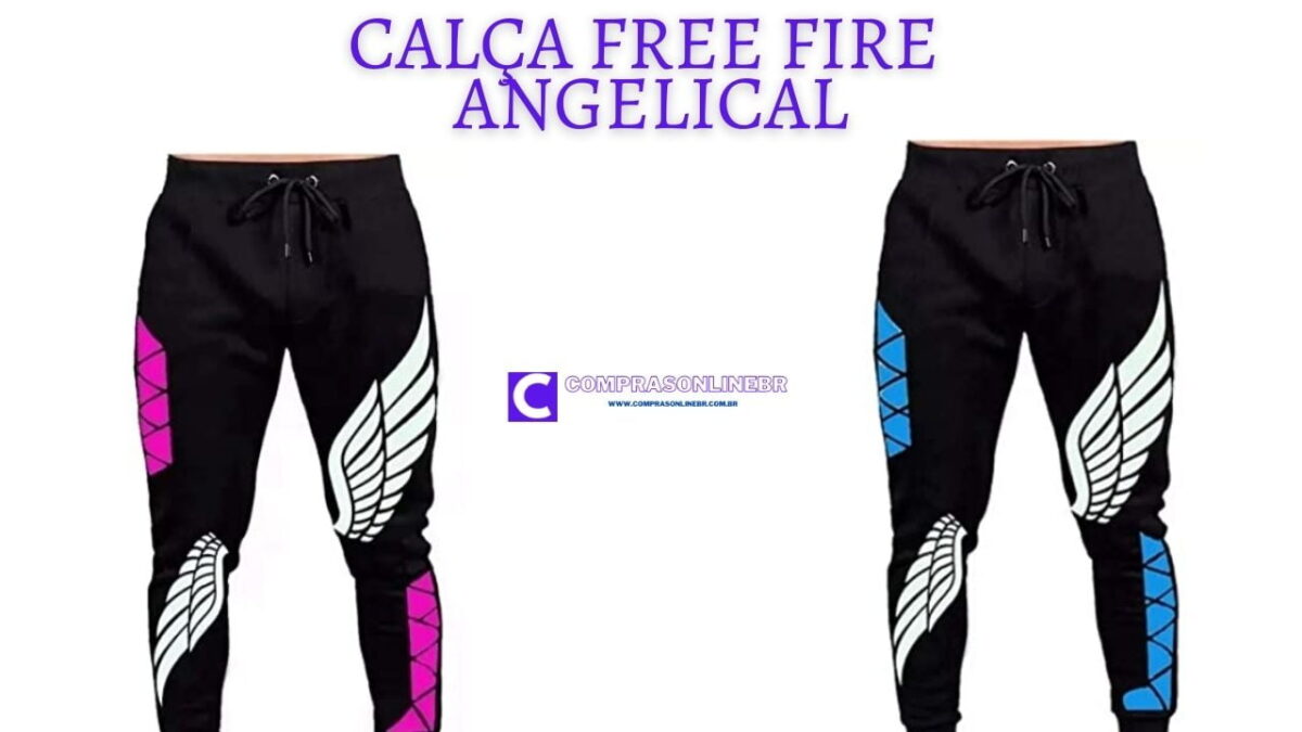 Calça Free Fire Angelical para adultos feminino e masculino