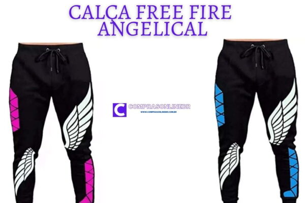 Calça Free Fire Angelical para adultos feminino e masculino