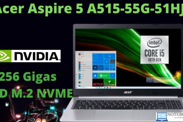 Acer Aspire 5 A515-55G-51HJ Notebook Novo com Geforce MX 350 + i5-1035G1 + SSD NVME 256 GB