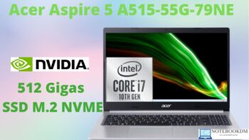 Acer Aspire 5 A515-55G-79NE Novo com i7-1065G7 SSD NVME 512 GIGAS + Nvídia Geforce MX 350 - LINUX