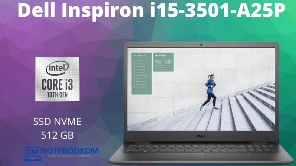 Dell Inspiron i15-3501-A25P com I3 10º Geração + SSD NVME de 256 Gigas 1 Dell Inspiron i15-3501-A25P com I3 10º Geração + SSD NVME de 256 Gigas