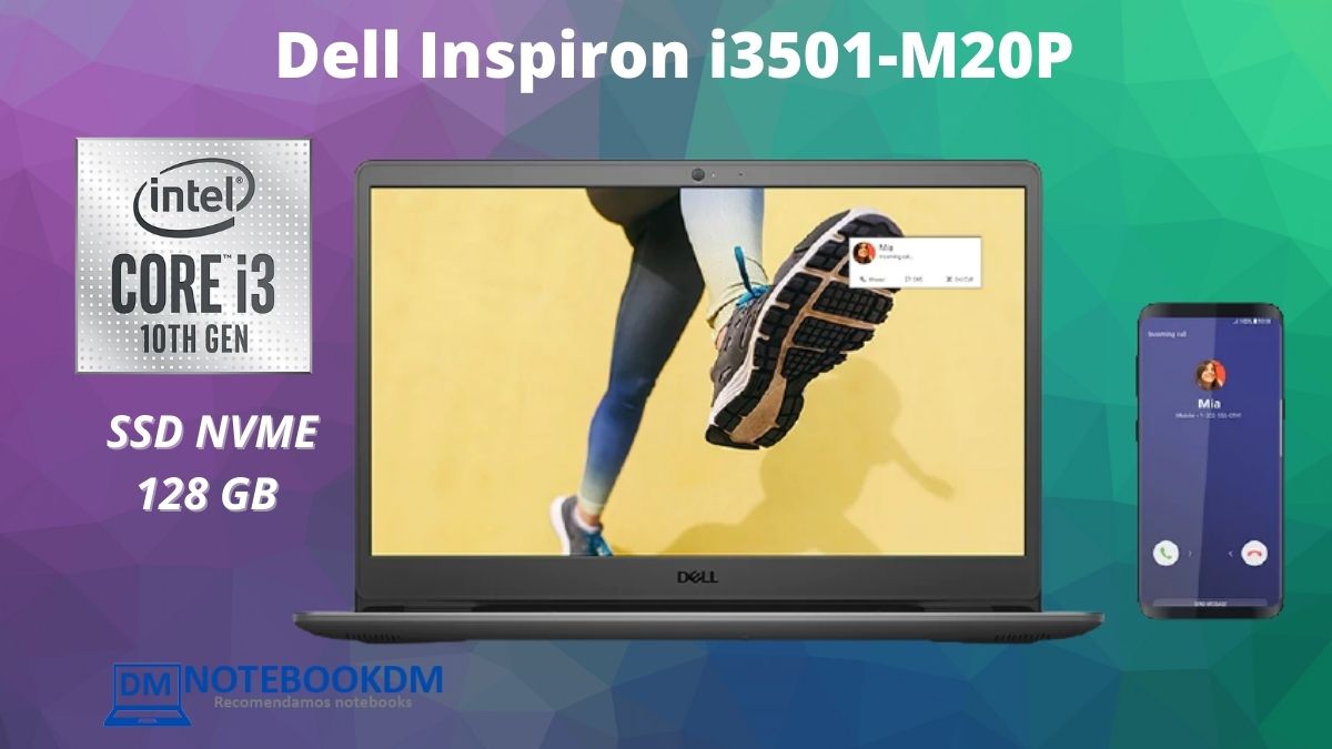 Dell Inspiron i3501-M20P com SSD NVME e Core™ i3-1005G1 da Décima Geração