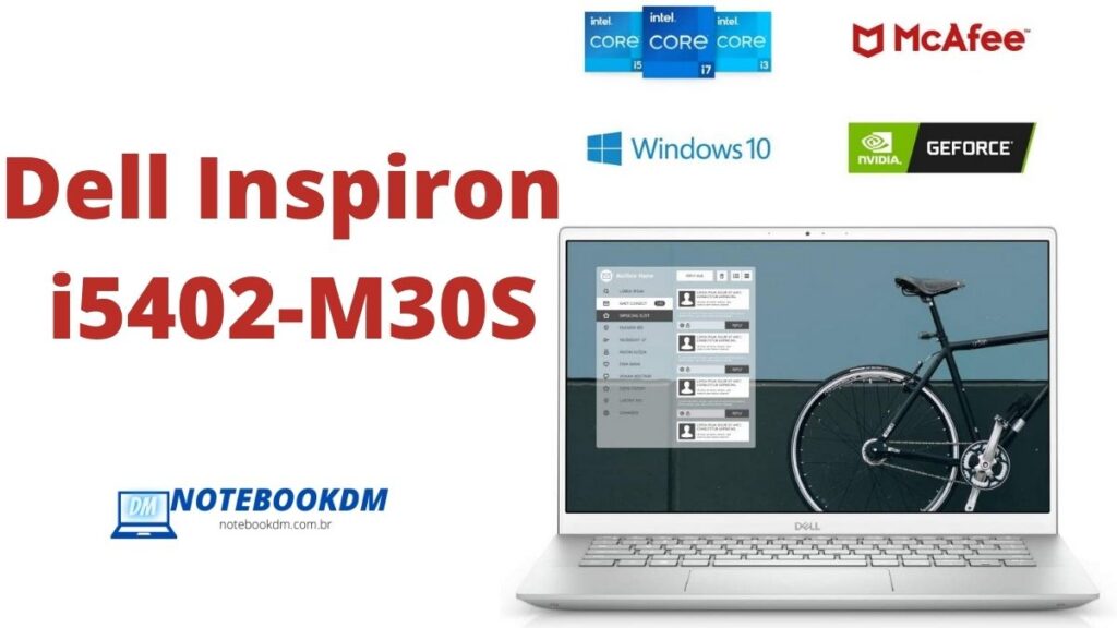Dell Inspiron i5402-M30S com Geforce MX 330 + i7-1165G7 + SSD NVME de 256 GB 