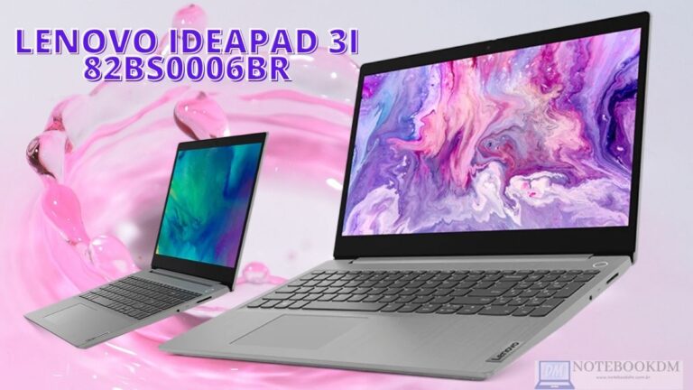 Lenovo IdeaPad 3i 82BS0006BR com SSD NVME de 256 Gigas + Core i3-10110U da décima Geração