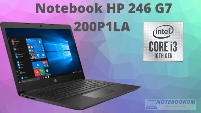 Notebook HP 246 G7 200P1LA i3 10ª geração + SSD M.2 SATA III 128 Gigas