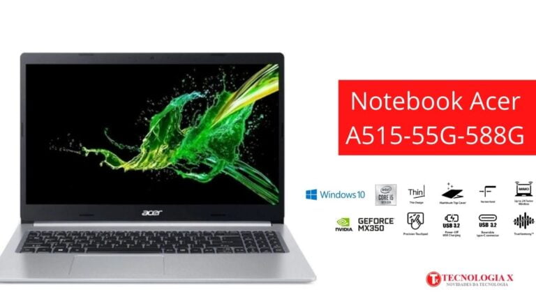 Notebook Acer A515-55G-588G com GEFORCE MX 350 SSD M2 PCIe NVME DE 256 GIGAS + Tela Full HD