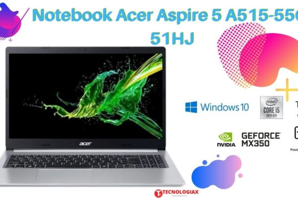 Notebook Acer Aspire 5 A515-55G-51HJ com Geforce MX350 SSD 256GB e Intel Core I5 10º Geração