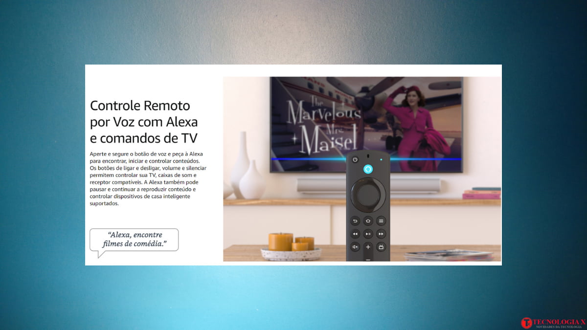 Transformar TV em Smart TV com Fire TV Stick 4K com Controle Remoto por Voz com Alexa