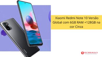 Xiaomi Redmi Note 10 Versão Global com 6GB RAM +128GB na cor Cinza