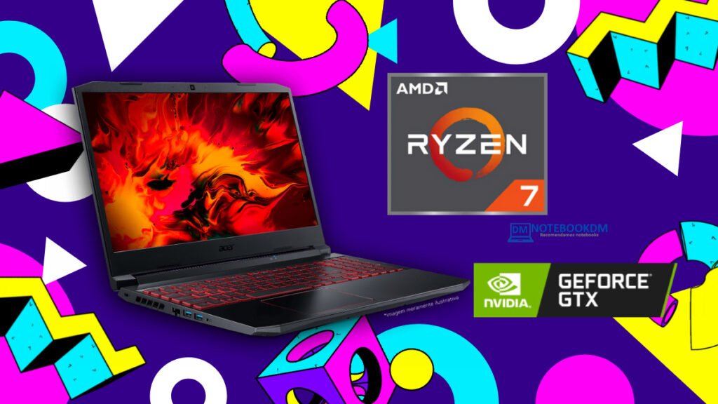Nitro 5 AN515-44-R8HN com AMD Ryzen 7 8GB de RAM SSD NVME 512GB + GTX1650 TI 1 Nitro 5 AN515-44-R8HN com AMD Ryzen 7 8GB de RAM SSD NVME 512GB + GTX1650 TI