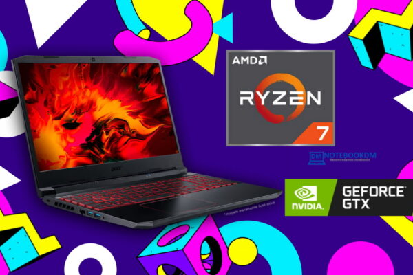 Nitro 5 AN515-44-R8HN com AMD Ryzen 7 8GB de RAM SSD NVME 512GB + GTX1650 TI