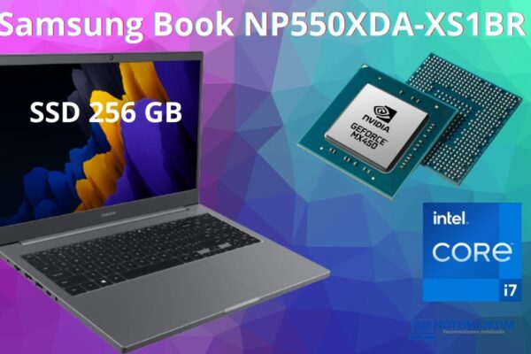 Samsung Book NP550XDA-XS1BR Com Geforce MX 450 CORE I7 11º TELA FULL HD e SSD NVME
