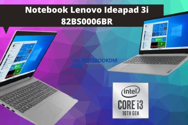 O Notebook Lenovo Ideapad 3i 82BS0006BR é bom para estudar, trabalhar com projetos de escritório e pequenos projetos gráficos.