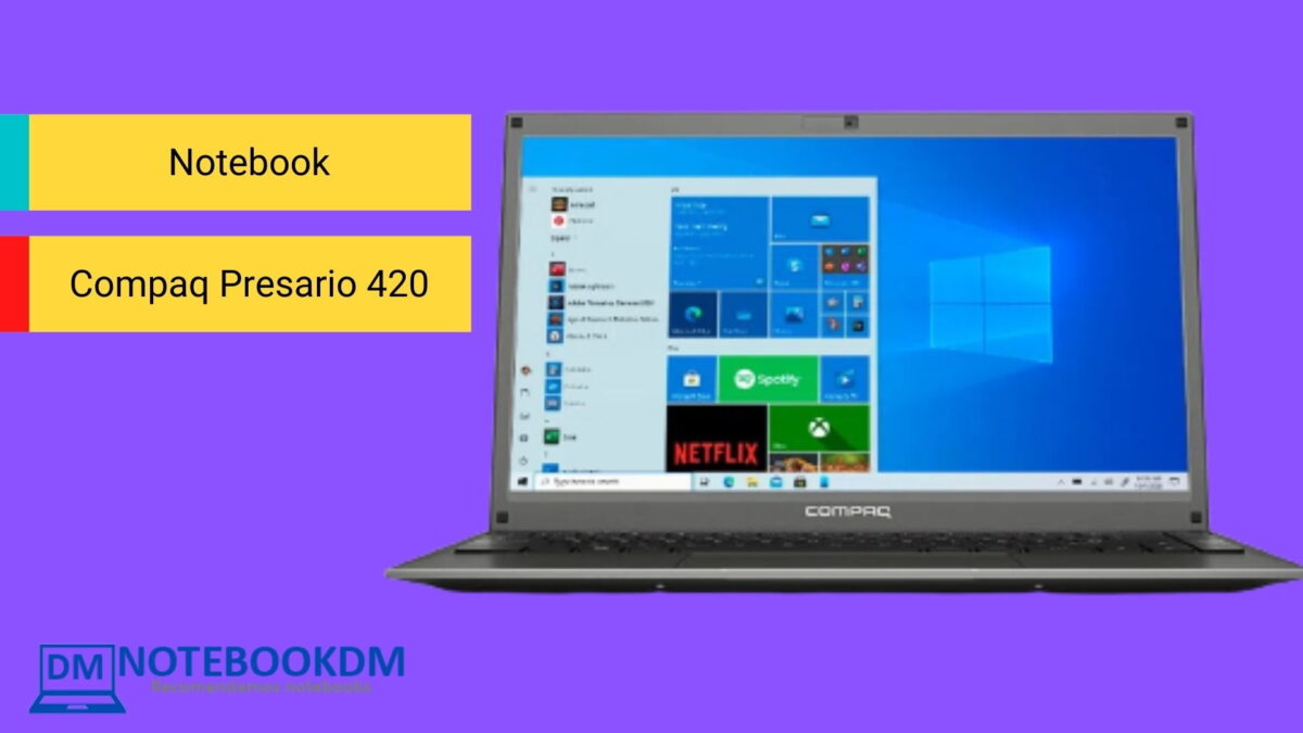 Notebook Compaq Presario 420 é bom para estudos e pequenos trabalhos de escritório.
