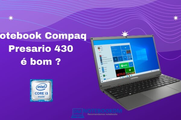 Notebook Compaq Presario 430 é bom para estudar e trabalhar com aplicativos de escritório.
